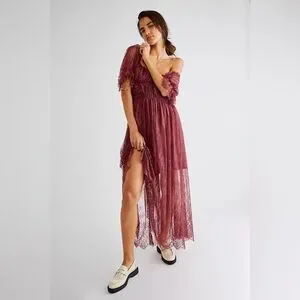 chinese dress ladies Polagram Lace Midi Dress in Black Final Sale S